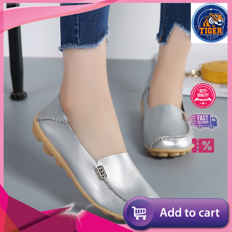 Ddmytiger Four Seasons New Casual Mom S Little White Two Layer Cowhide Nurse Comfortable Large Size Women Shoes Outdoor Shoes