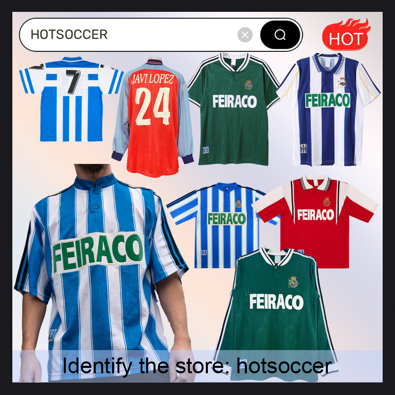 RETRO La Coruna jerseys Deportivo 11 TURU FLORES 1999 2000 soccer vintage football shirt 9 PAULETA 7 MAKAAY FERNANDO futebol calcio hotsoccer