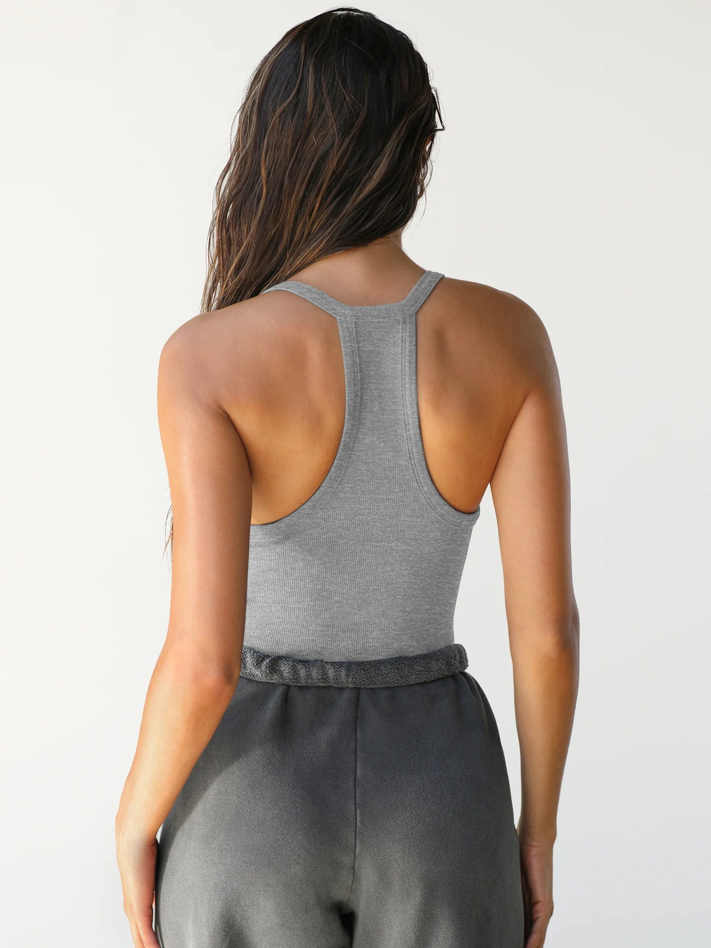 New knitted vest sexy European and American women's clothing slim-fit top trendy brand inner base layer shirt