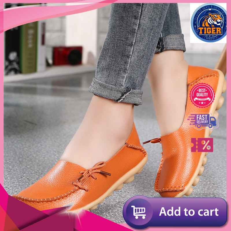 Ddmytiger Oversized Two Layer Cowhide Mother S Single Perforated Comfortable Dou Women Shoes Nurse Outdoor Shoes
