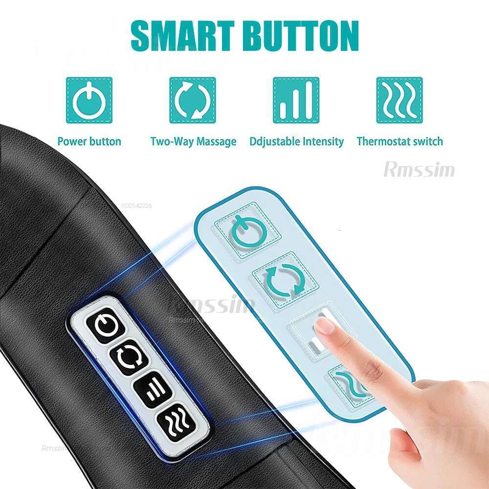 Shiatsu and Shoulder Heated Back Massager U Shape Deep Kneading Electric Massage Pillow For Neck Waist Leg Body