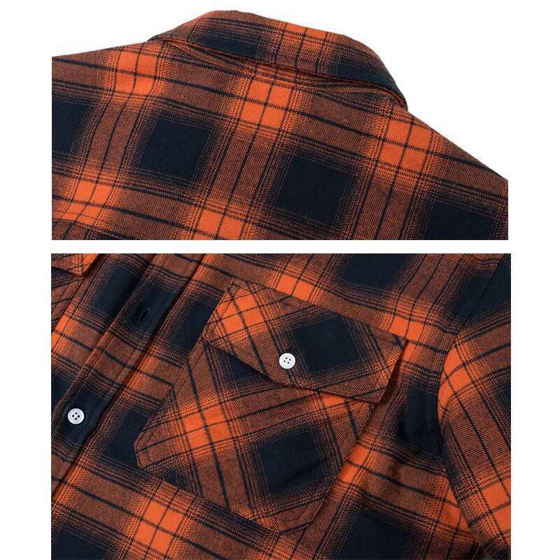 MAGCOMSEN Men's Fleece Plaid Flannel Shirt Button Up Casual Cotton Jacket Thicken Warm Spring Work Coat Sherpa Outerwear