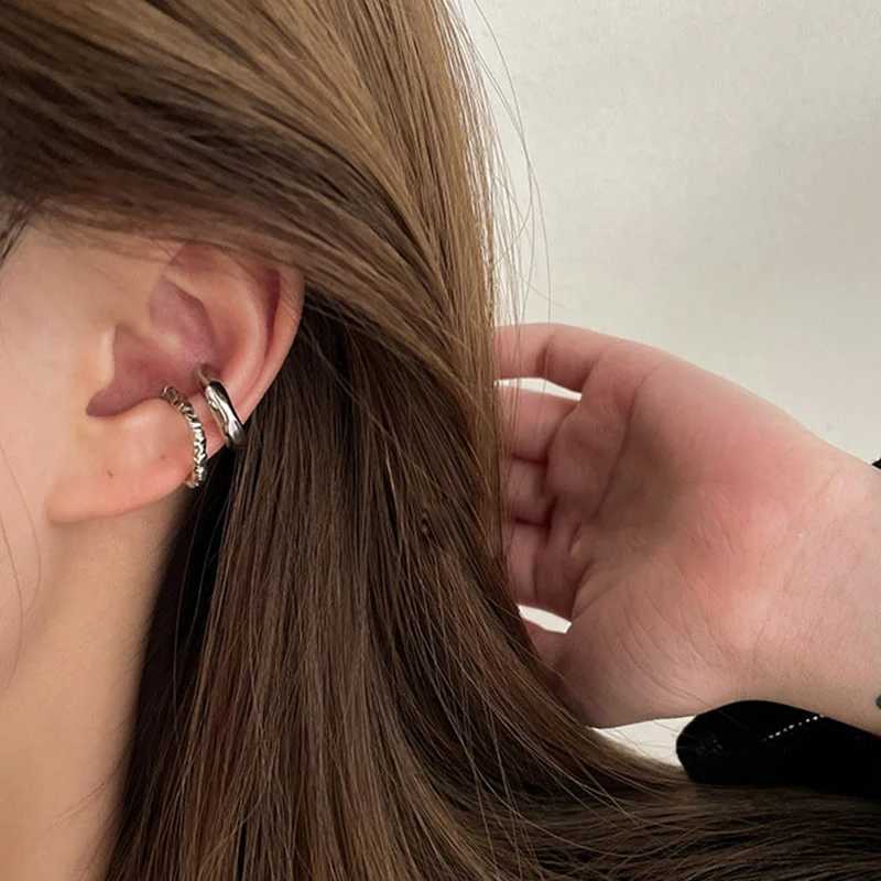 Punk Irregular Geometric Ear Cuff Earrings for Women Non-Piercing Metal Ear Clip Earring Fake Cartilage Fashion Jewelry Party Y250510