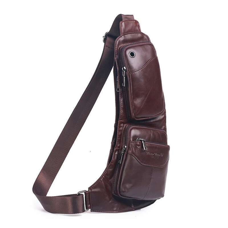 Designer Bag 2025 Men Sling Backpack Shoulder Cross Body Bags Genuine Leather Retro Travel Climb Natural Skin Male Messenger Chest Side Bag Luxury Bag