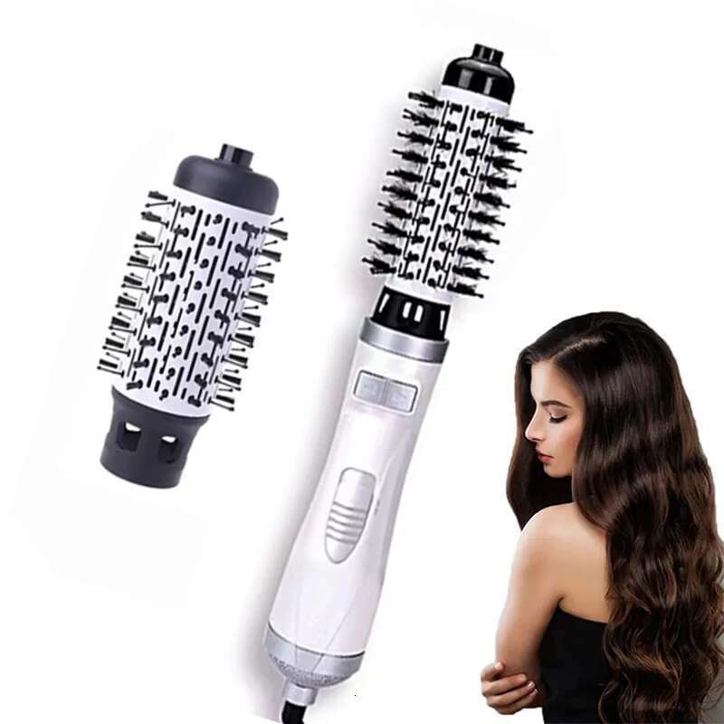2024 Electric Negative Ion Rotating Hot Air Brush 2-In-1 Wet Dry Hair Portable Comb For Household Blow Dryer Use