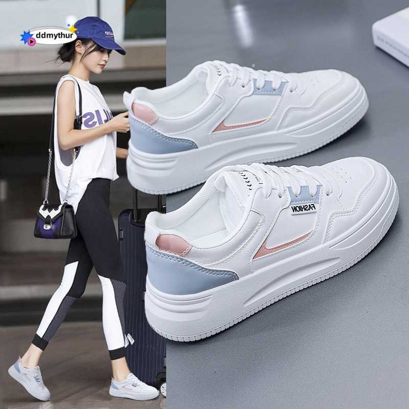 2025 Spring New White Women's Versatile Breathable Dad Lightweight Casual Sports Running Shoes QR-663 ddmythur