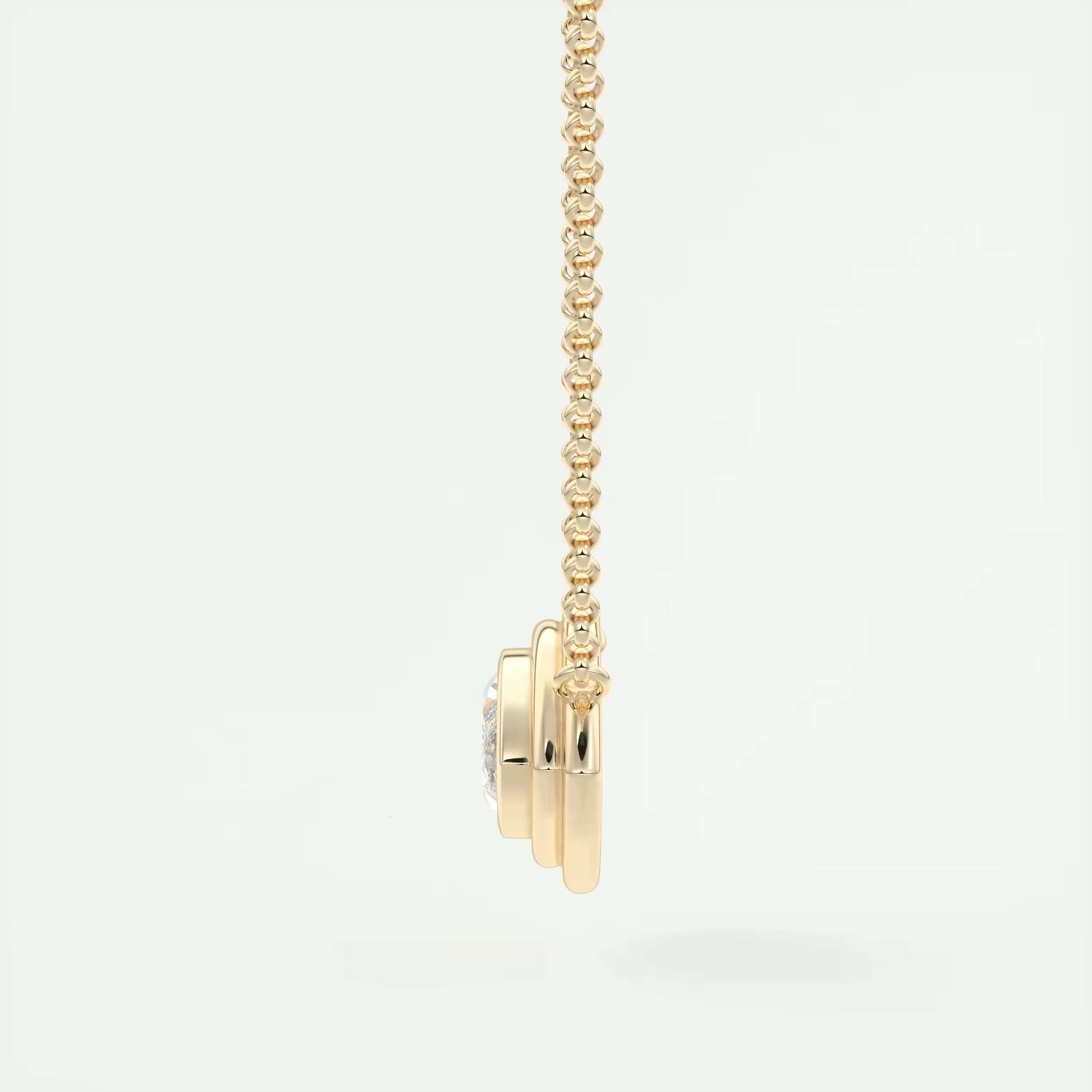 Classic style necklace, laboratory grown, Marquess of the Marquess's cutting, frame inlay, women's pendant necklace