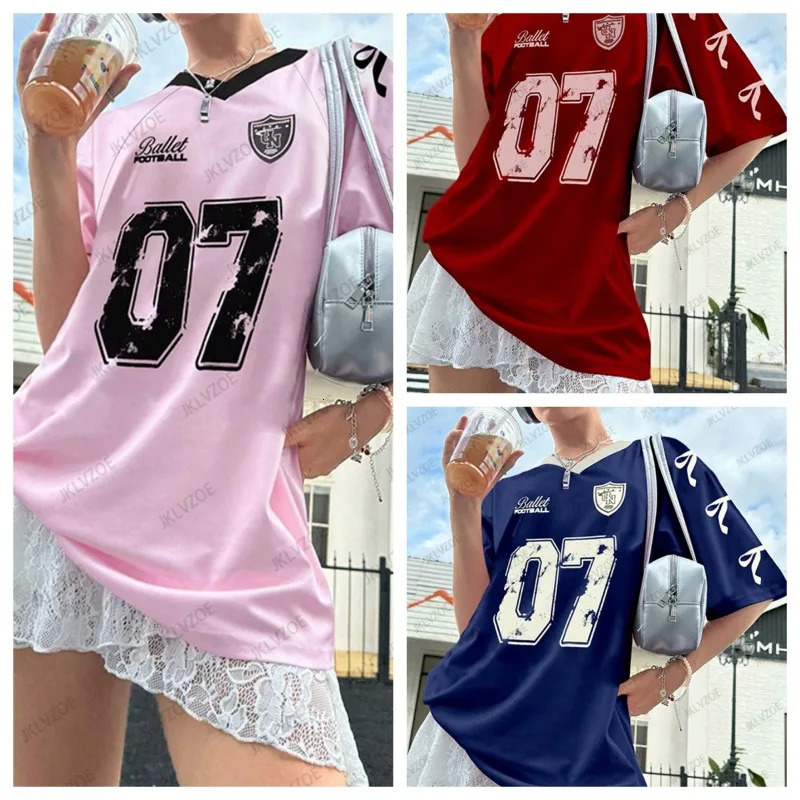 Womens 07 Collection Printed Oversized Fashion Tops Impressive Street Casual Sports Loose Slightly Stretch Comfort 250513