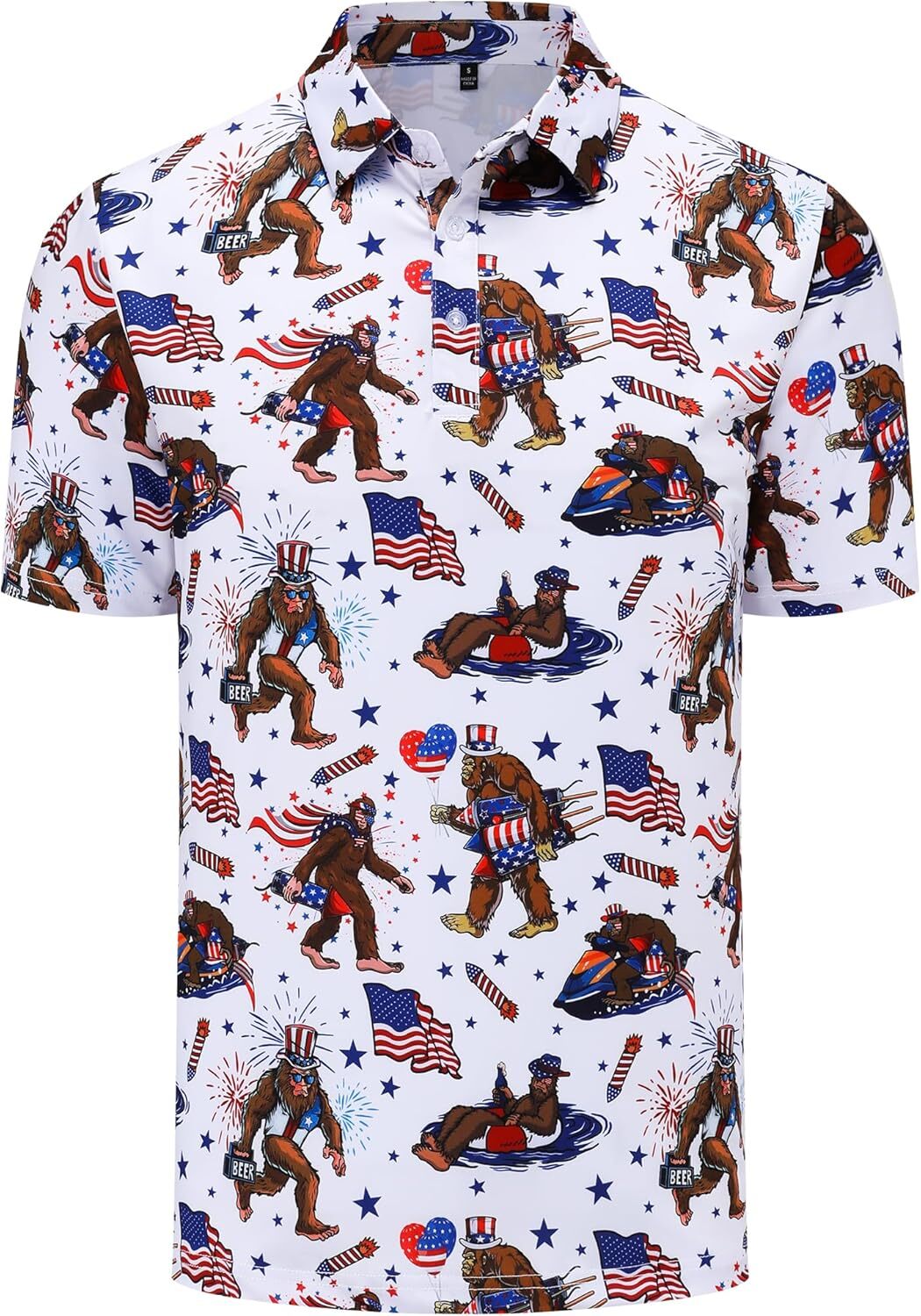 Mens Polo shirt Mens Golf Polo Shirts Short Sleeve Performance Moisture Wicking Dry Fit Casual Print Funny Golf fashion