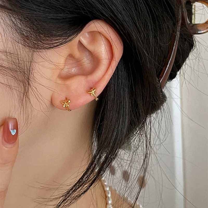 Bowknot Studs Earrings Ear Piercing Jewelry Accessory Stylish Bow Ear Pendant Jewelry for Fashion Enthusiasts Y250510