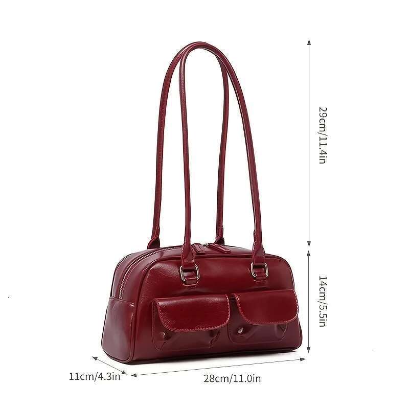 Fashion Armpit High- Value Versatile Handbag Niche Design Women Tote Shoulder Bag, Retro Pu Leather Purses And Handbags