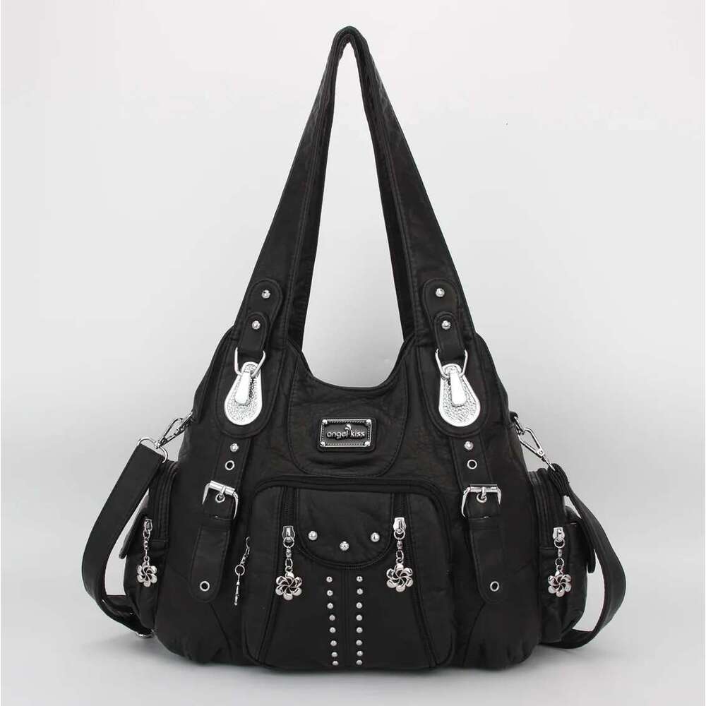 Angelkiss Fashion Handbags Women Bags PU Leather Handbag Female Satchel Big Shoulder Purse Bag bolsa feminina