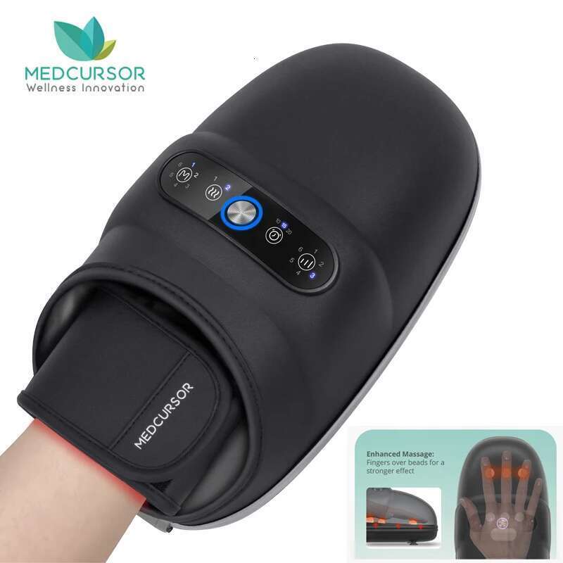 Wireless Electric Hand Air Compression Hot Compress Palm Acupoint Massager Finger Arthritis Numbness Muscle Relaxation