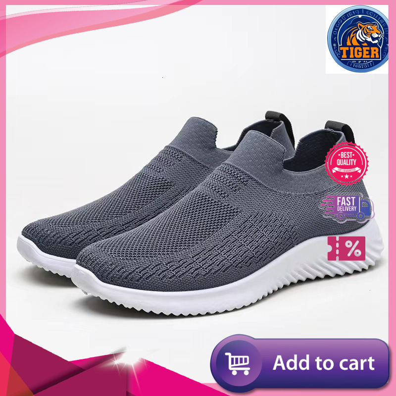 Ddmytiger Spring Summer One Step Casual Flat Heel Men S Sock Mouth Flyknit Breathable Sports Shoes Outdoor Shoes