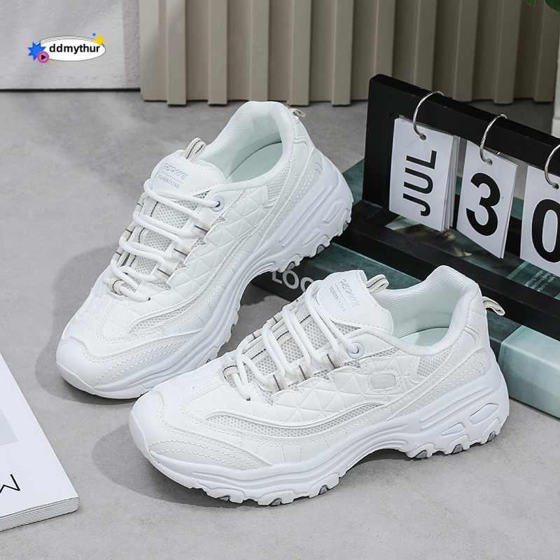 Dad's Women's 2024 Spring New Instagram Trendy and Versatile, Minority Student Korean Edition Ultra Light Casual Breathable Sports Shoes ddm