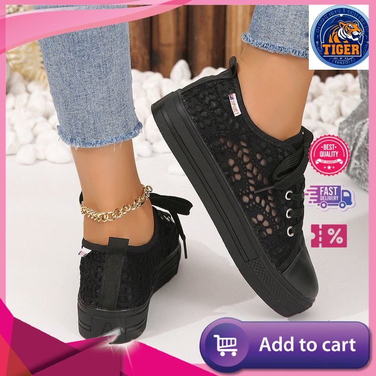 Ddmytiger New Plus Size Women S Summer Flat Casual Single With Hollowed Out Breathable White Shoes Sports Outdoor Shoes