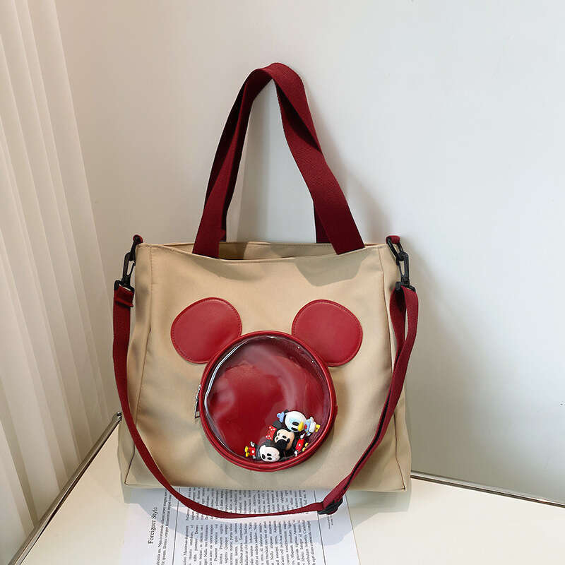 Cute , Tote, Korean Fashion Canvas, Outward Handheld Shopping Bag, Single Shoulder Diagonal Span, Factory Direct Sales, 2025 Versatile Style, New Tren