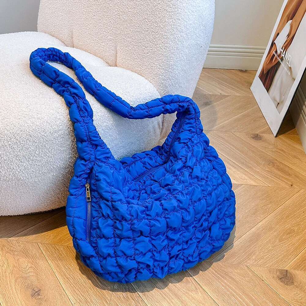 Women Puffer Tote Padded Quilted Shoulder Big Capacity Puffy Crossbody Bubble Satchel School Work Bag