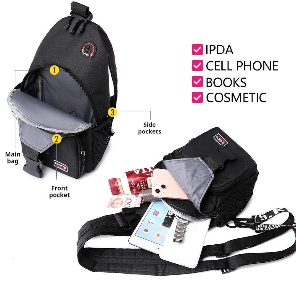 Minnie Mouse Chest Sling Messenger Crossbody Backpack Travel Sports Bagpack Men Shoulder Bag Women Gift Rucksacks