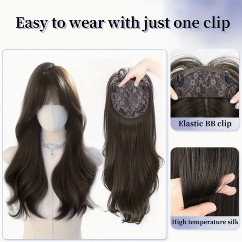 Long-Straight Womens Hair Replacement Patch Ideal Solution For Thinness Or Loss