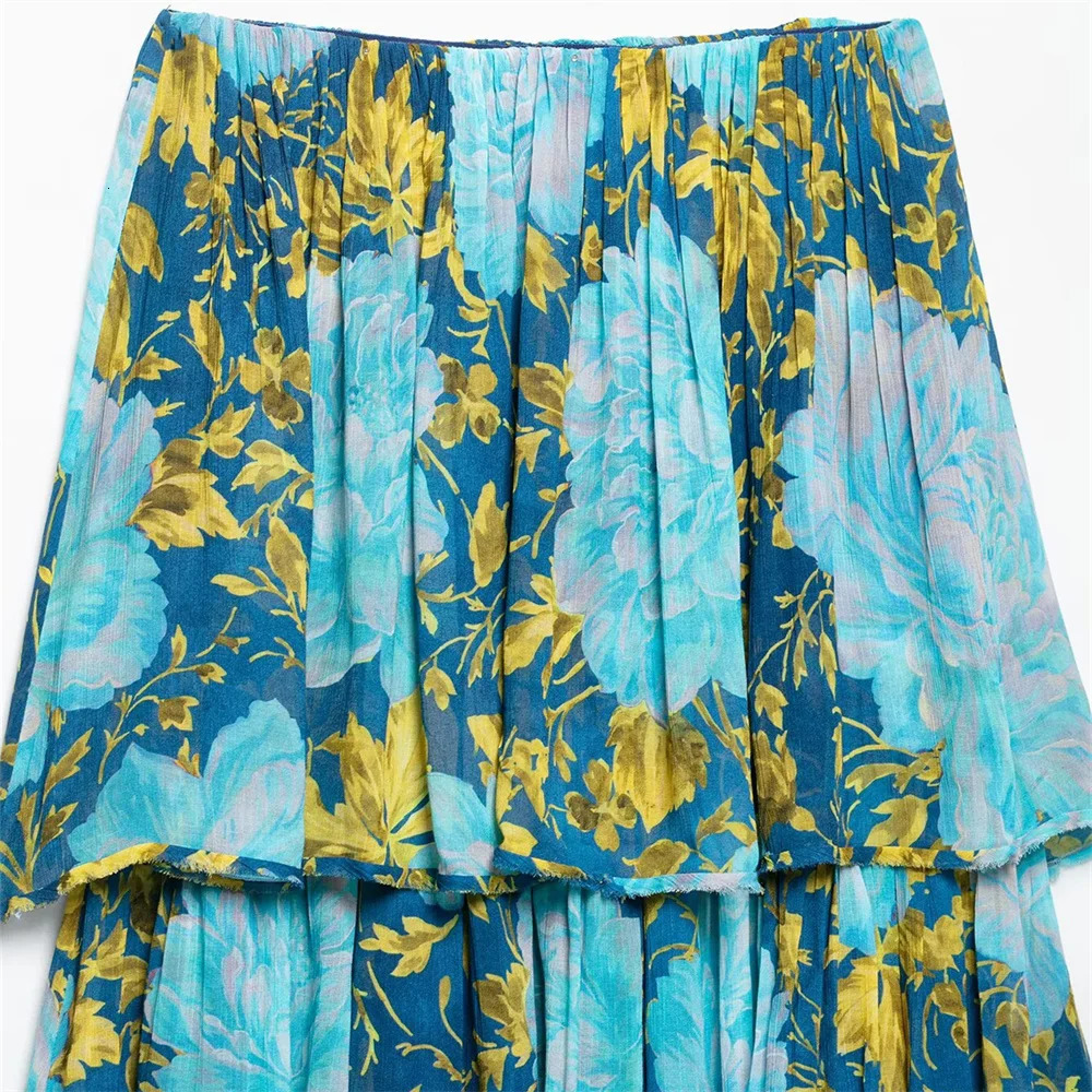 UNIZERA womens fashionable and casual strapless printed dress with temperament summer style 250513