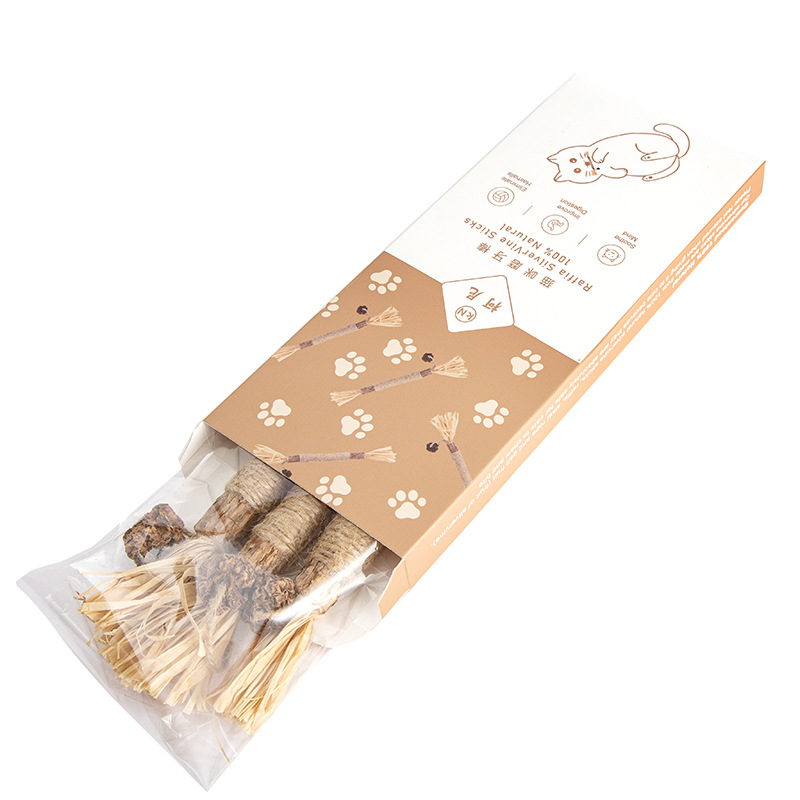 3 Pack Natural Silvervine Sticks Cat Toys, Silvervine Blend Sticks, Kittens Chew Toys Teeth Cleaning, Matatabi Dental Care Cat Treat Edible Kitty Lick