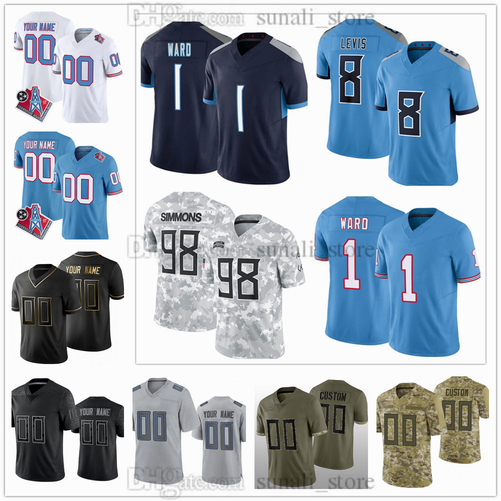 1 Cameron Ward Jerseys Football 53 Oluwafemi Oladejo 23 Kevin Winston Jr. 17 Chimere Dike 84 Gunnar Helm 5 Elic Ayomanor 64 Slater 26 Marcus Harris 28 Mullings Stitched