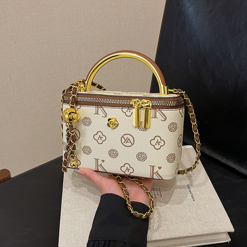 Printed small square bag new trend handbag female bag chain camcama cross-body bag 2025