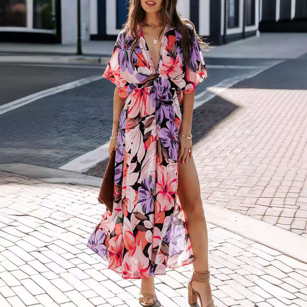 Women Clothes Dress Summer Women S New Sexy High Waist Fashion Printed Split Dress For Women KQ