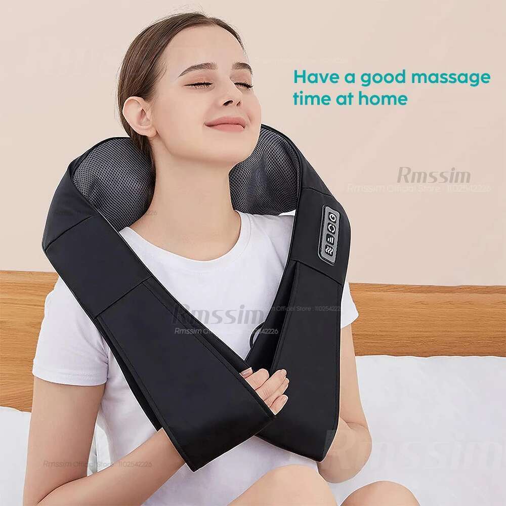 Shiatsu and Shoulder Heated Back Massager U Shape Deep Kneading Electric Massage Pillow For Neck Waist Leg Body
