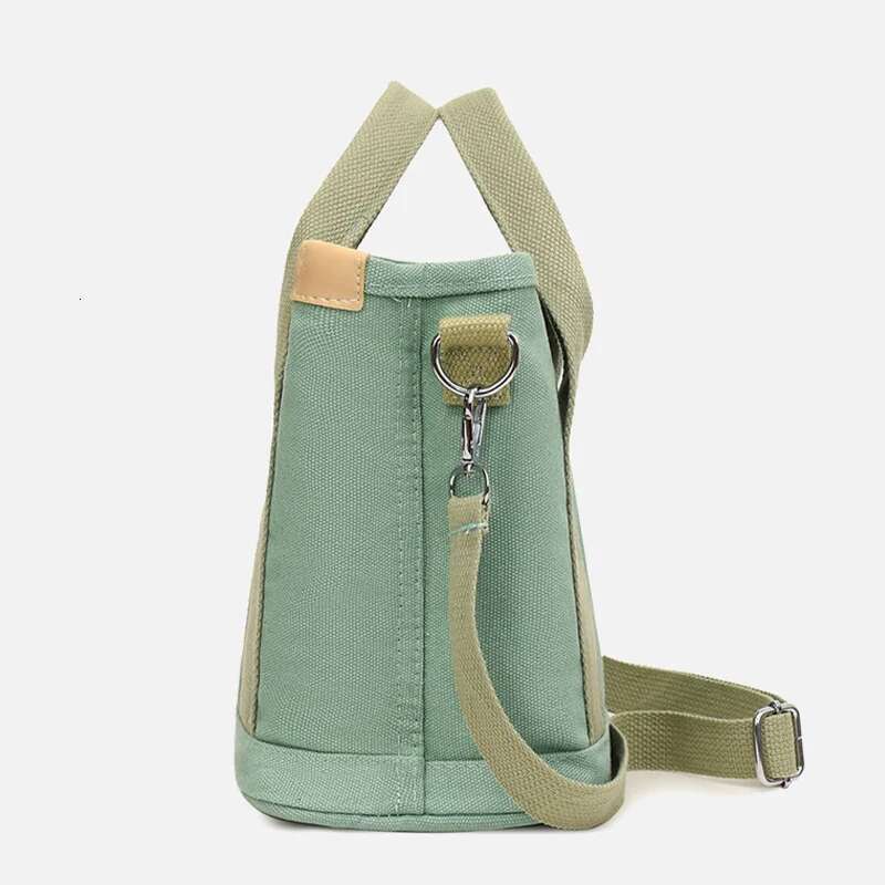 Rilibegan Girls Canvas Multi-Pocket Bento Large Capacity Handbag Single Shoulder Crossbody Bag