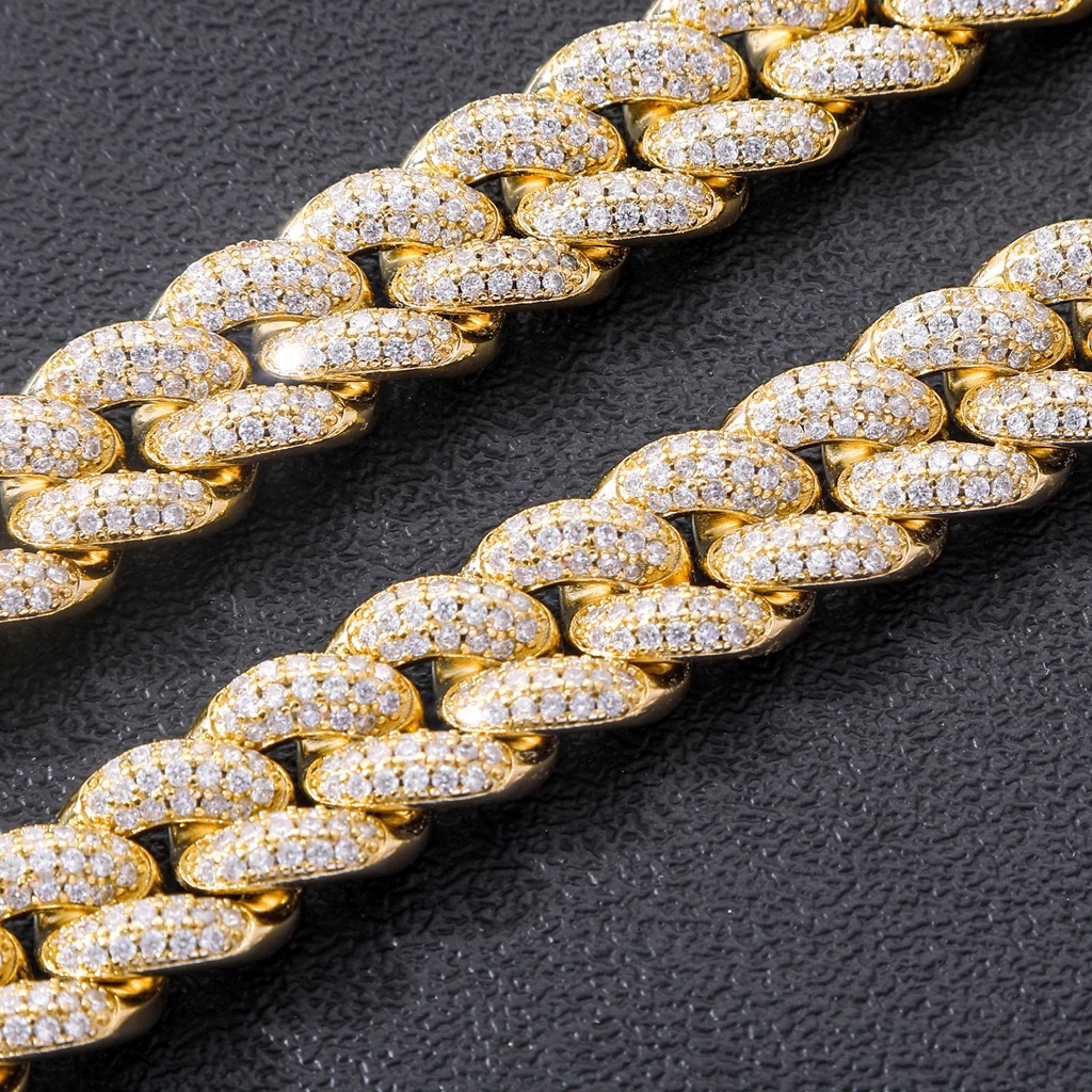 Chic Designer Moissanite Gemstone Band Watch Accessory For Him Featuring High-Polish Gold Accent
