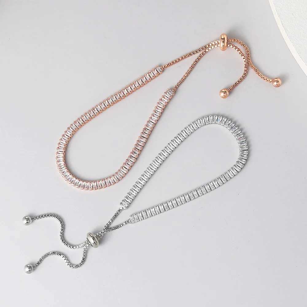 7000 Tennis Bracelets For Women Sparking Zircon Jewerlly Rose Gold Color Handmade Friends Gift Cute Jewelry Wholesale H017 XJ250707