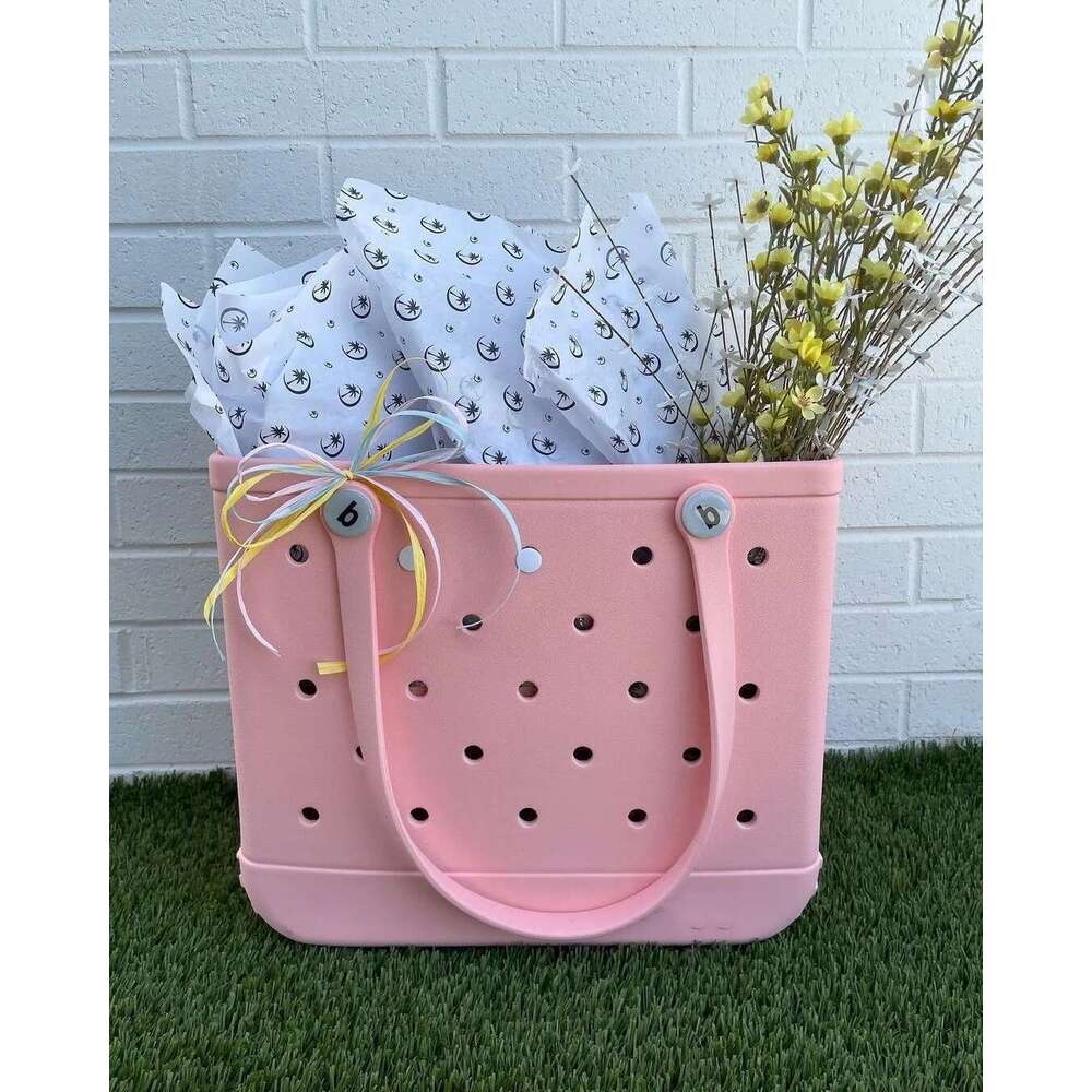 Fashion Beach Bag Rubber Waterproof Basket Large Capacity Summer Storage Shoulder Handbag Travel Women Tote Shopping Bags