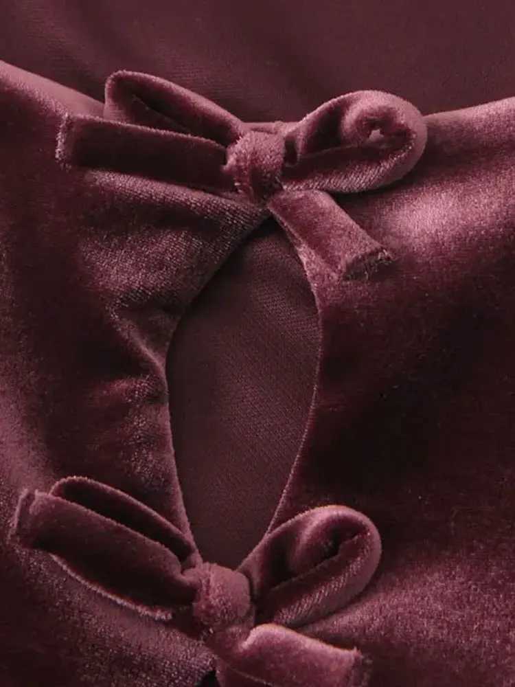TRZA-Womens Strappy Tank Tops with Back Bow Straight Neck Side Zipper Female Camis Sexy Fashion M250513