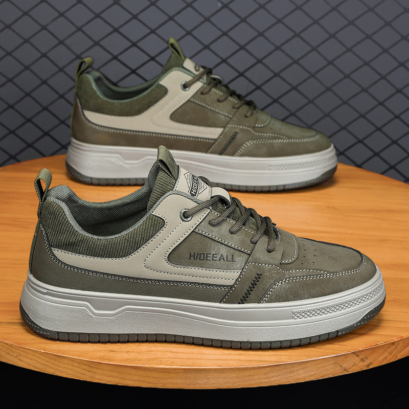 Men S New Board Men S Casual Shoes Korean Version Trendy Versatile Anti Slip Wear Resistant Sports Casual Leather Shoes Ddmysaturn