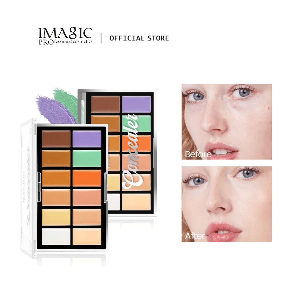 IMAGIC 12-Color Concealer Foundation Cream Covers Marks Dark Circles Full Coverage Suit for All Skin Primer Makeup Cometics 250512