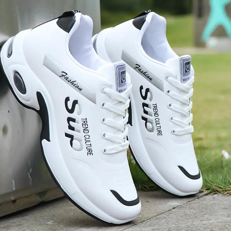 Spring And Autumn New Leather Surface Air Cushion Student Fashion Casual Shoes Outdoor Trendy Breathable Sports Men S Shoes Ddmysaturn