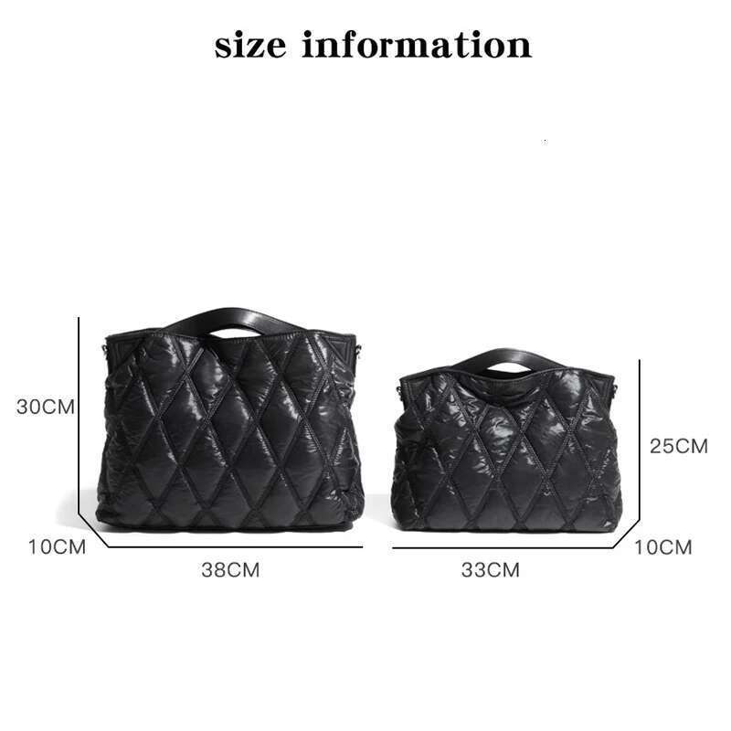 Fashion Lingge Quilted Puffer Tote Designer Padded Women Handbags Casual Nylon Shoulder Crossbody Bags Large Capacity Bag