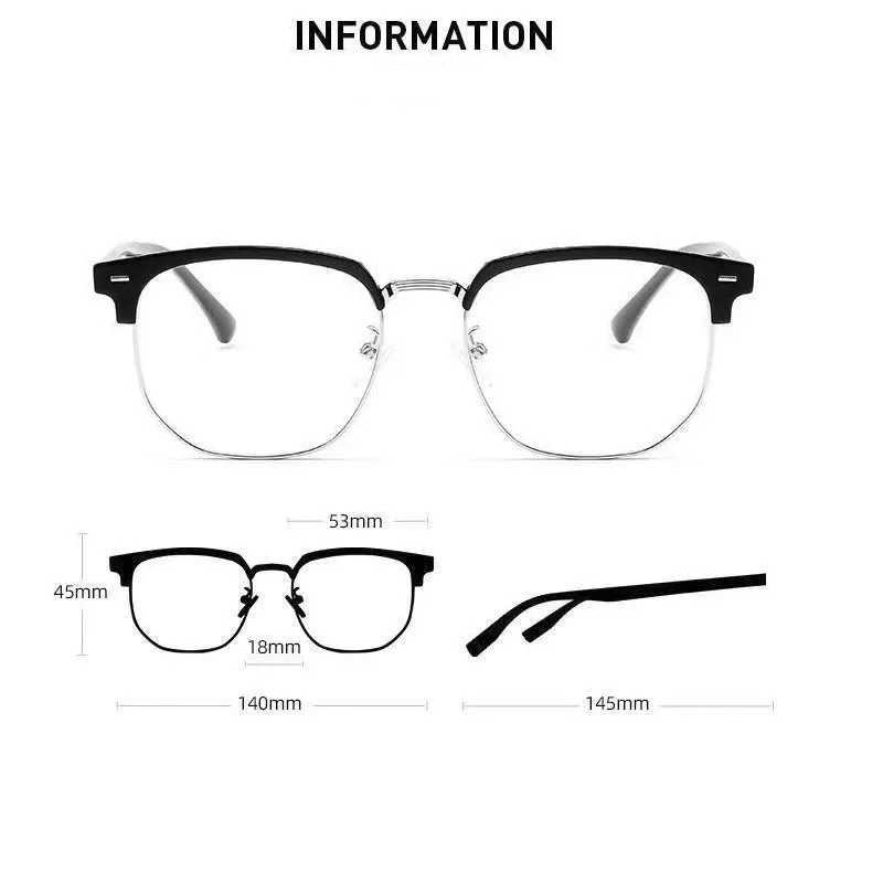 Fashionable Photochromic Glasses Men Women Oversized Myopia Eyeglasses Outdoor Color Changing Short-sighted Eyewear Diopters W250513