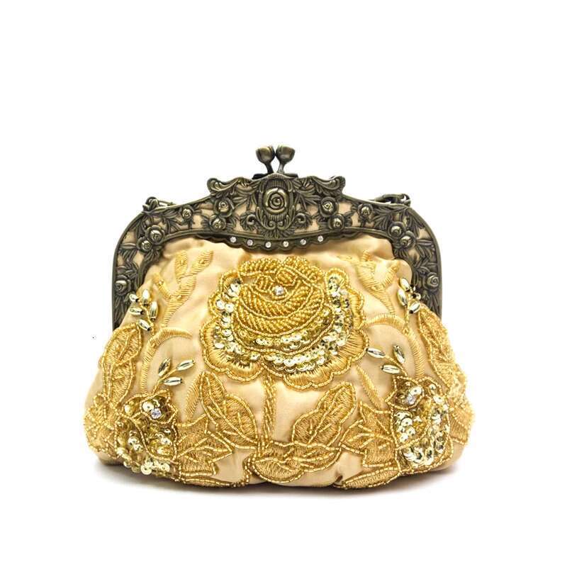 Designer Bag 2025 Retro Handbag Versatile Dinner Hanfu Qipao Oblique Cross Ethnic Style Women's Handmade Dress Bag Luxury Bag