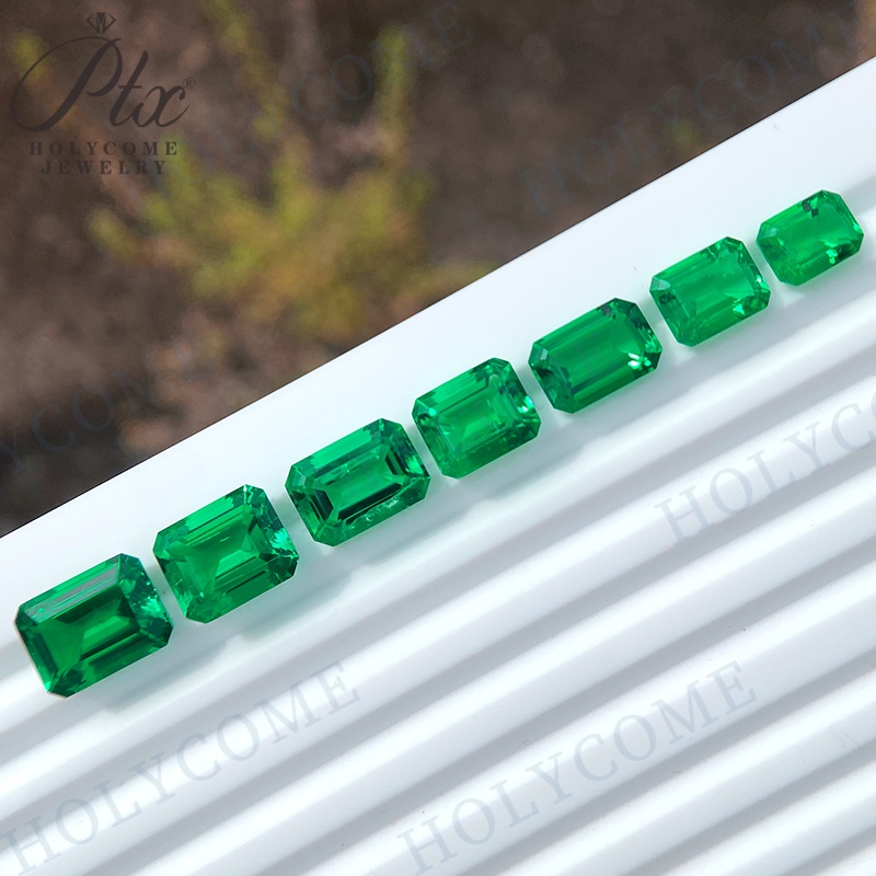 Lab Grow Emerald High Quality Loose Emerald Gemstone Shape Colombia Hydrothermal Synthetic Lab Created Emerald Diamond for Jewelry
