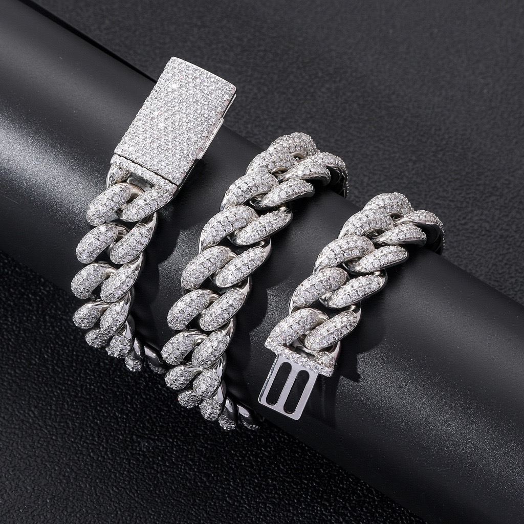 Chic Designer Moissanite Gemstone Band Watch Accessory For Him Featuring High-Polish Gold Accent