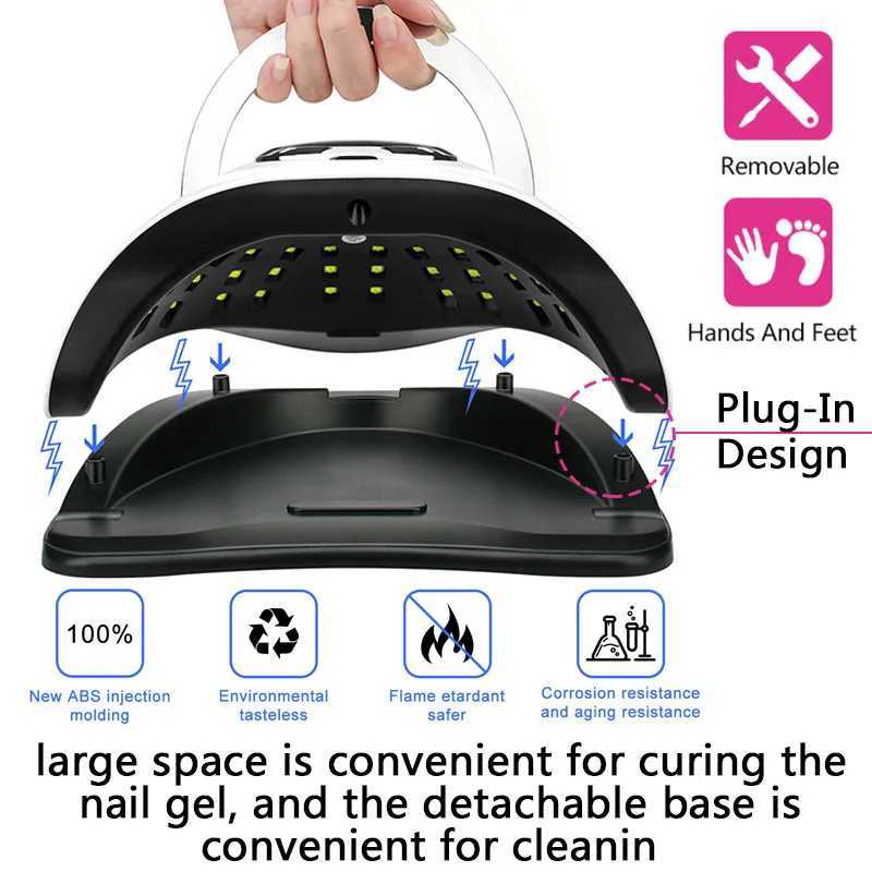SUN X0 MAX UV LED Nail Dryer 280W 66LEDs Gel Polish Curing Lamp with 4 Timers Automatic Sensor LCD Display Quick Dry Manicure W250513