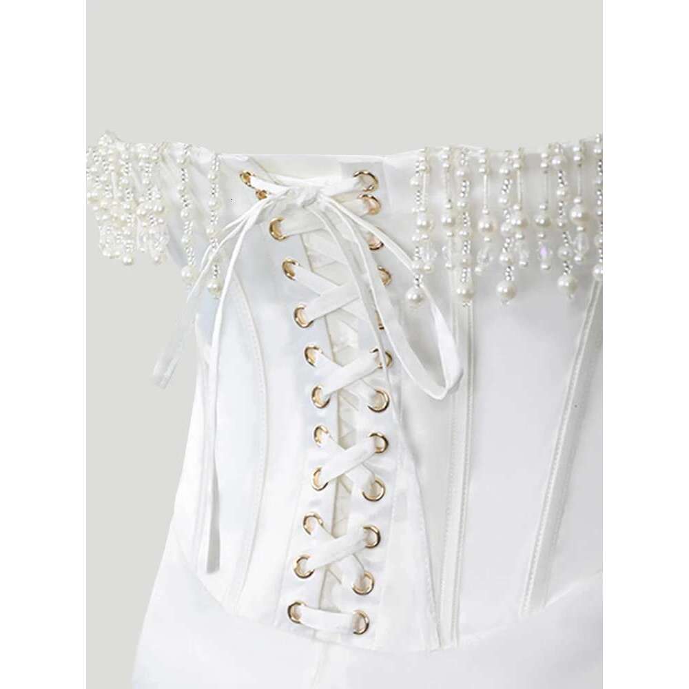Suninheart White Beading Satin Women Elegant Bodycon Party Dresses Sexy Long Tight Fitting Evening Dress