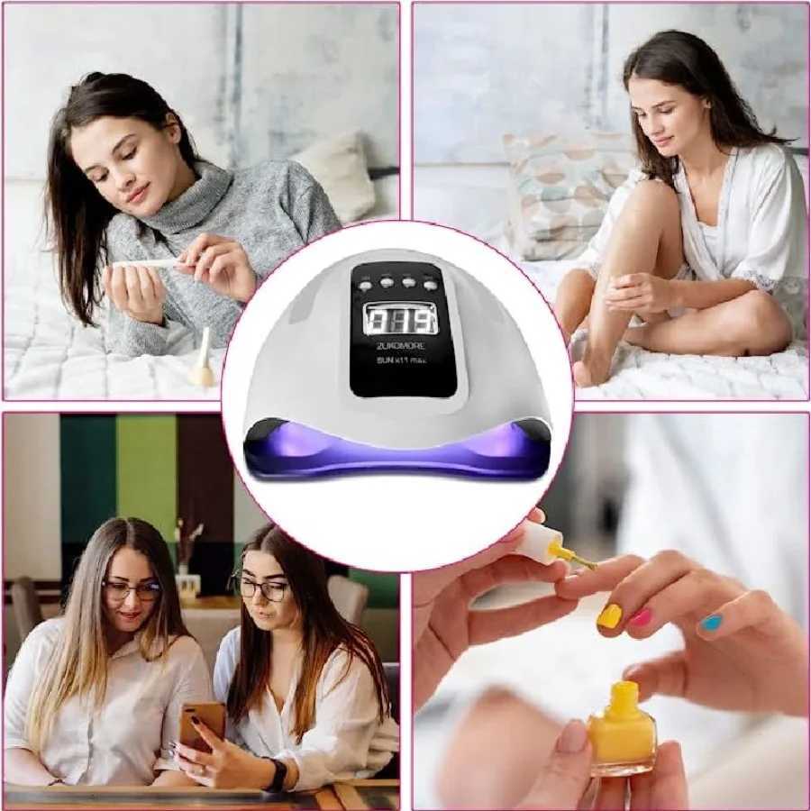 SUN X MAX UV LED Nail Lamp for Manicure 280W Gel Polish Drying Machine with Large LCD Touch Professional Smart Nail Dryer W250513