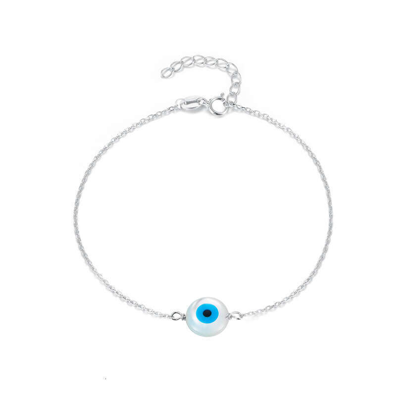 pure sier devils eye bracelet a luxurious and highend feel inlaid with blue zircon chain jewelry