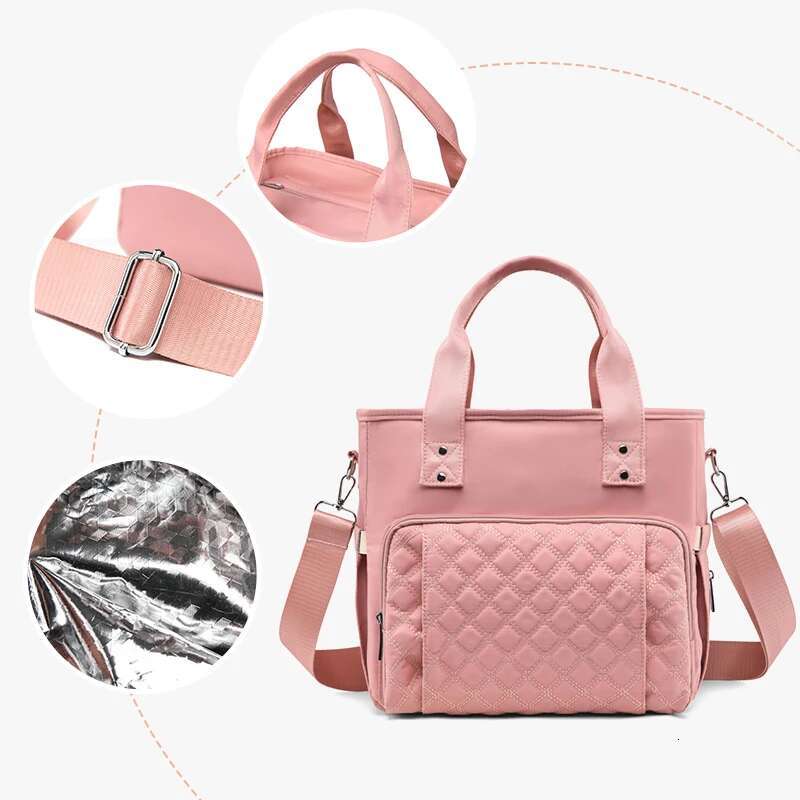 Extra Large Capacity Fashionable Lunch Hot-pressed Waterproof and Leak-proof Storage Travel Picnic Mommy Bag