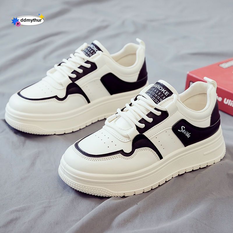 2024 New White Women's Versatile Sports, Leisure, Fashion Dad Board Shoes Breathable Soft Bottom Spring and Autumn ddmythur