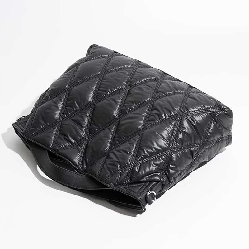 Fashion Lingge Quilted Puffer Tote Designer Padded Women Handbags Casual Nylon Shoulder Crossbody Bags Large Capacity Bag